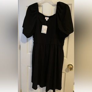 NWT LuLaRoe 2XL Alina Nap Dress - Solid Black.